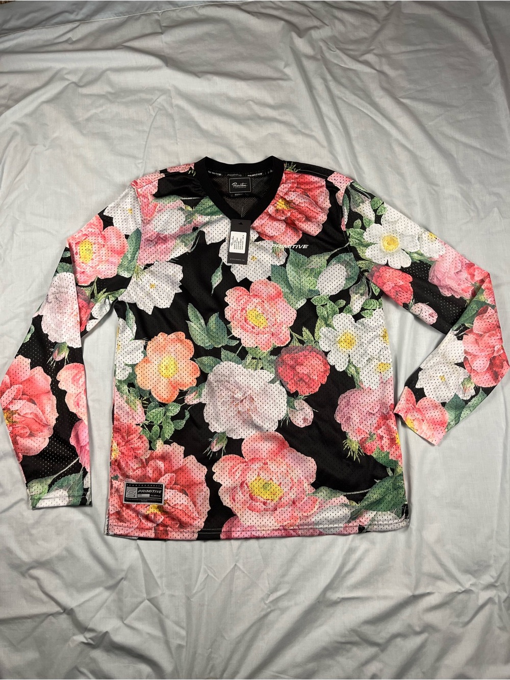 Primitive Mens Eden Jersey• Black Floral Design• Size Medium• NWT